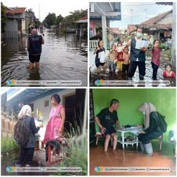 Semangat Petugas Long Form SP2020 di Banjir Rob