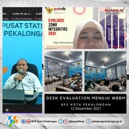 Desk Evaluasi Zona Integritas BPS Kota Pekalongan Menuju WBBM 2021